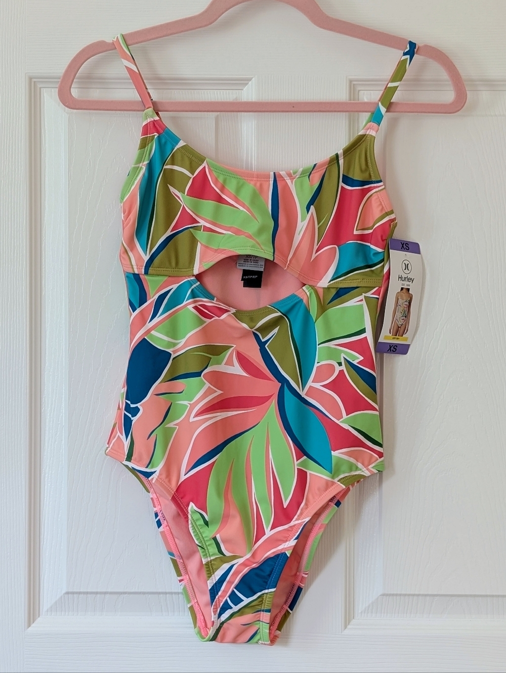 Hurley Tropical Cutout One-Piece Swimsuit-XS